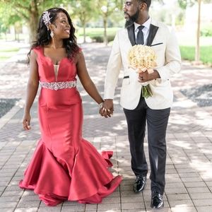 Candy Apple Red Mermaid Dress- Size 10